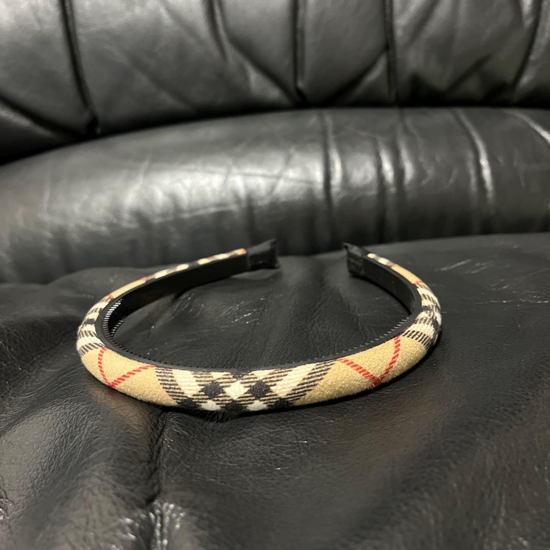 バーバリー・チェック柄ファブリックカチューシャ