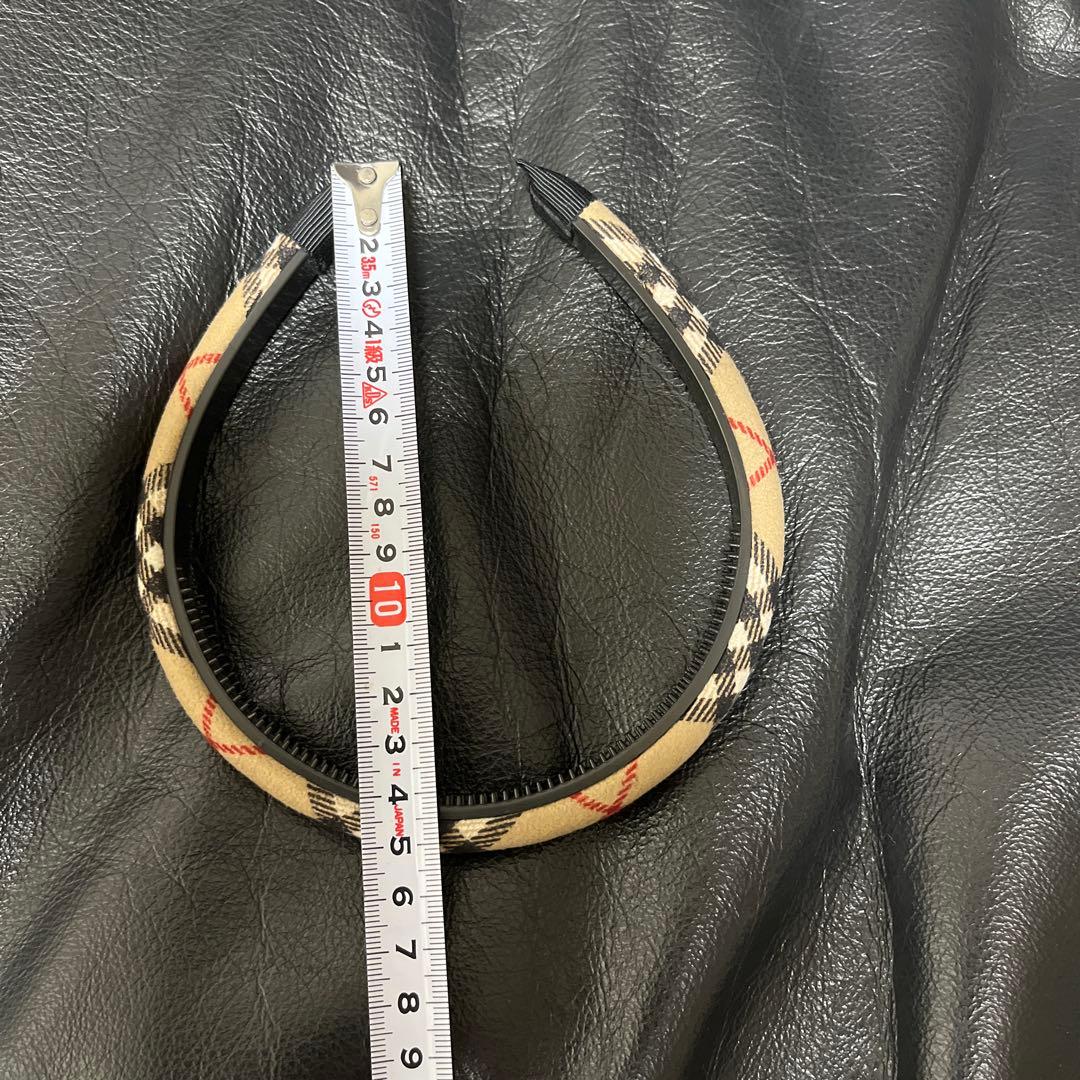 バーバリー・チェック柄ファブリックカチューシャ