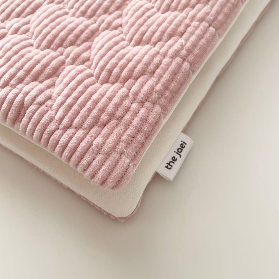 早い者勝ち　韓国　バインダー　貯金　カバー　リフィル　コーデュロイ　ピンク