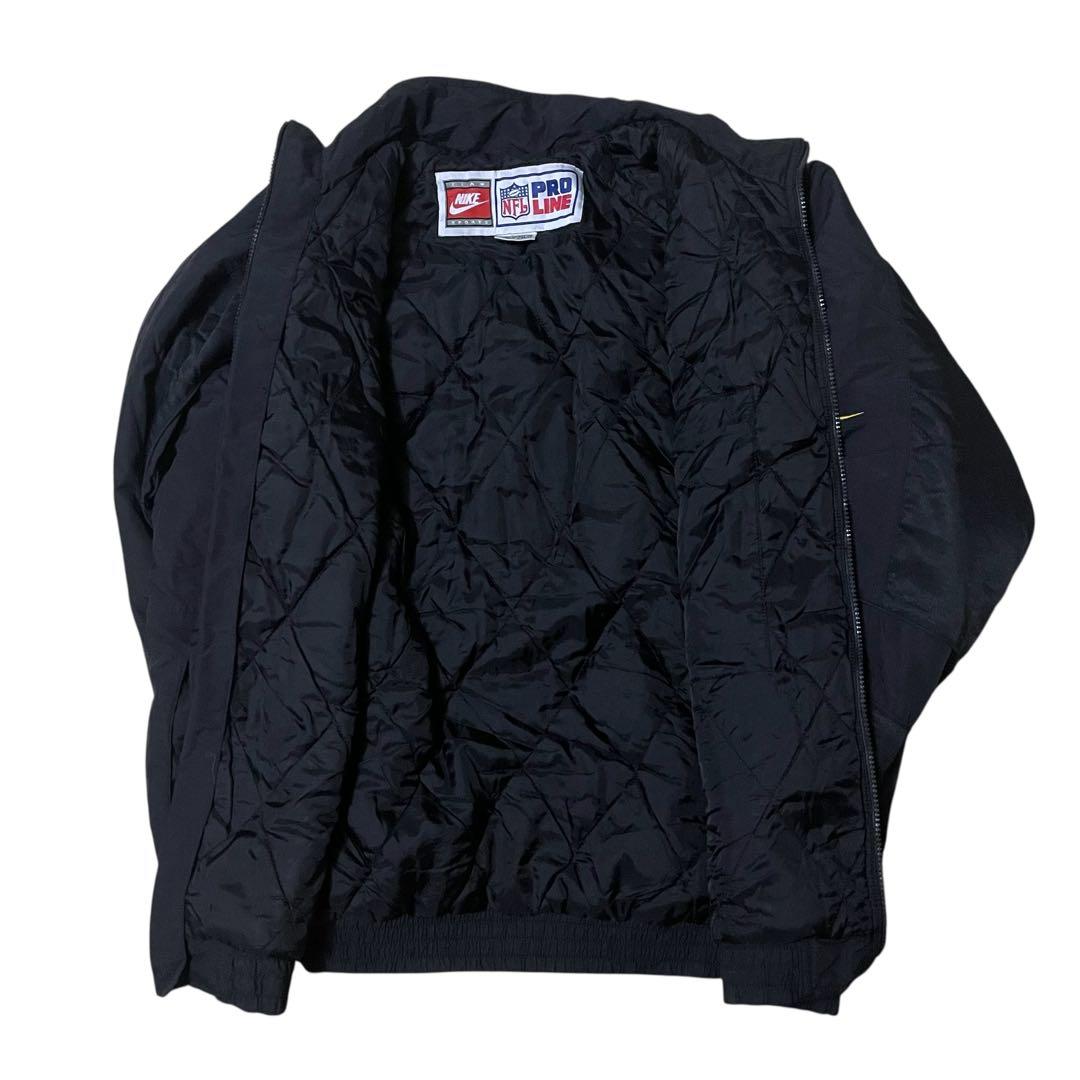 ナイキNFLスティーラーズ中綿ジャケット90s刺繍ロゴヴィンテージスタジャン