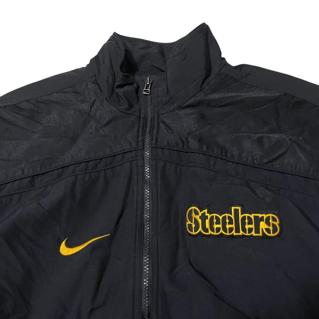 ナイキNFLスティーラーズ中綿ジャケット90s刺繍ロゴヴィンテージスタジャン