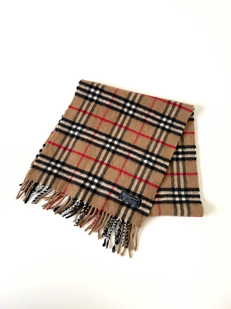 美品 バーバリー カシミア100% マフラー BURBERRY 男女兼用