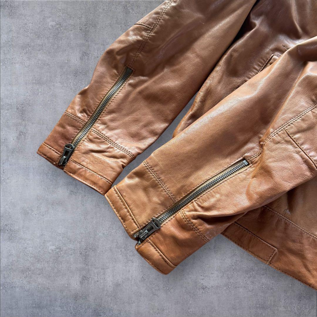 COLE HAAN コールハーン　ゴートスキン M ブラウン　ライダースY2K