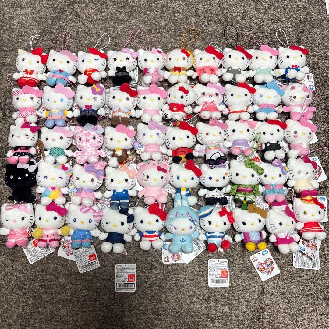 モーリー限定　ハローキティ50周年マスコット　コンプリートセット　ぬいぐるみ