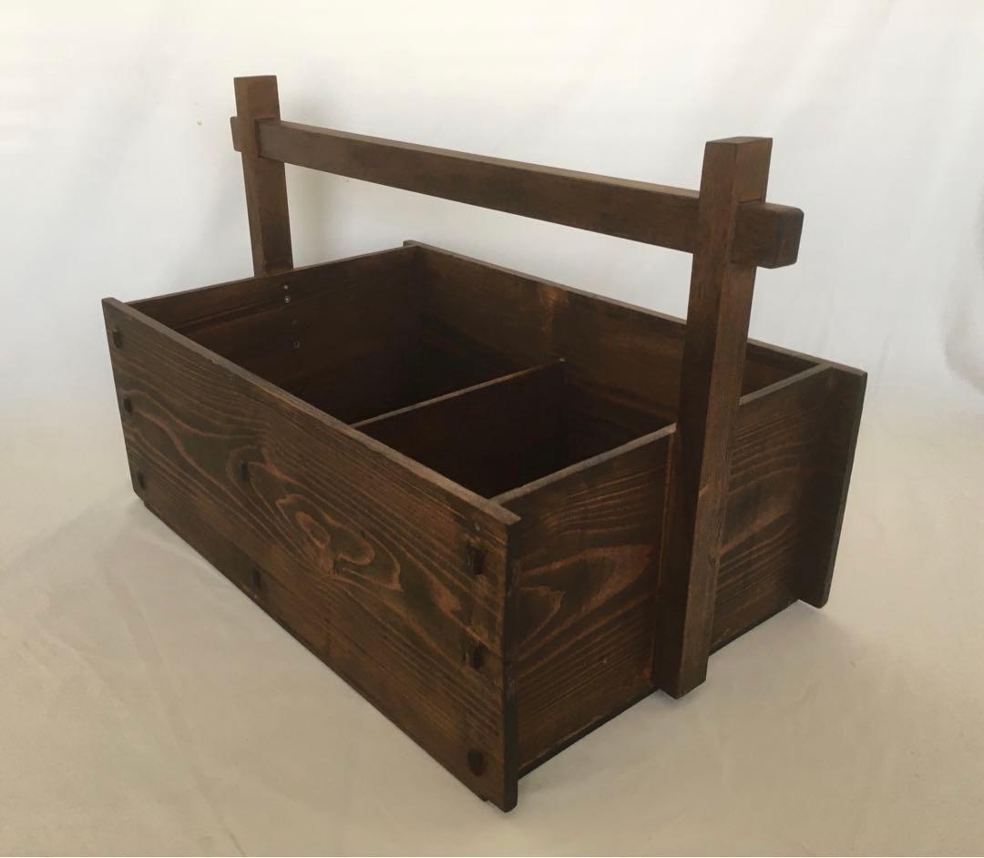 木製 手提げ 道具入れ 昭和レトロ