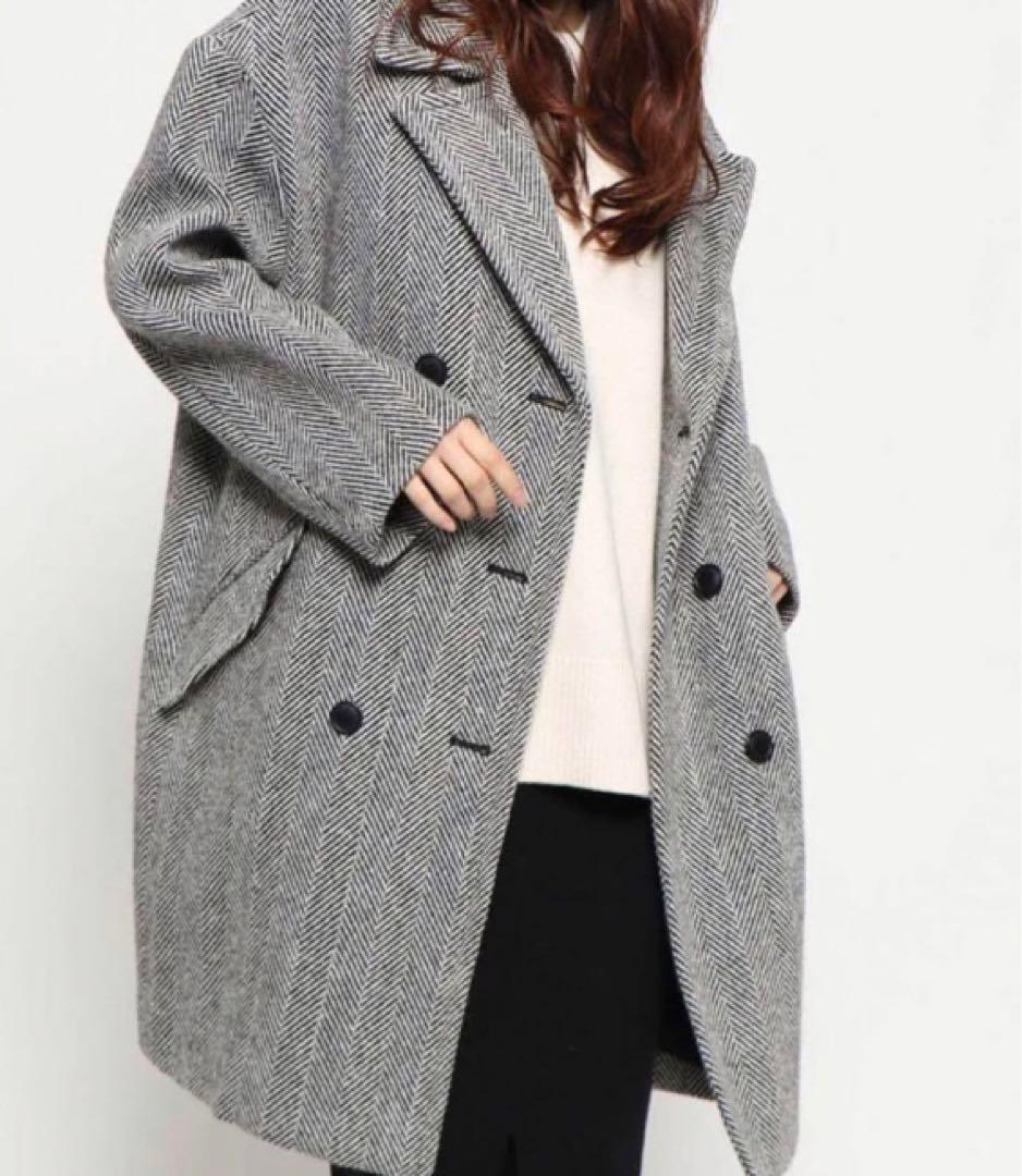 格安！お値下げ！美品！Mila owen ヘリンボーン コート