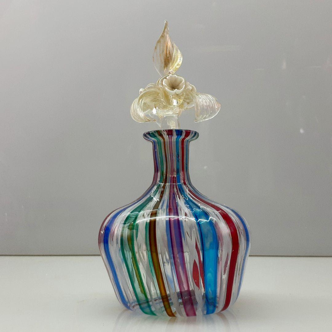 MURANO GLASS ムラノ 花蓋 香水瓶 パフュームボトル