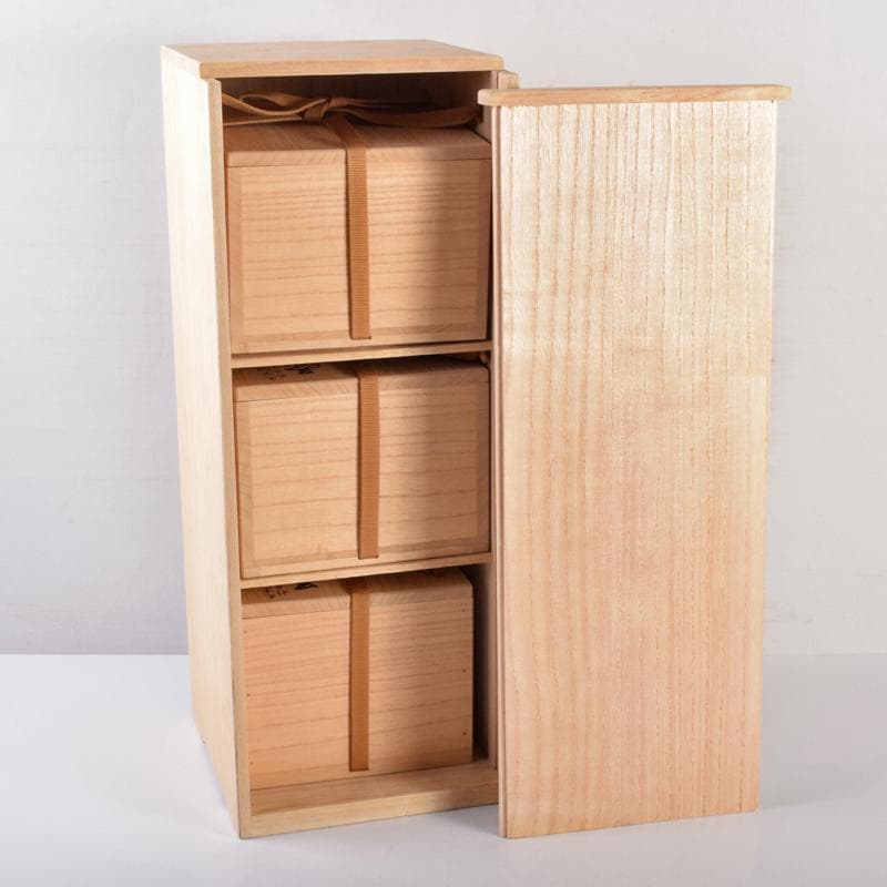 ハニー　九谷焼　田村敬星造毛筆細字参和歌集松竹梅茶碗　三点　UR7677B