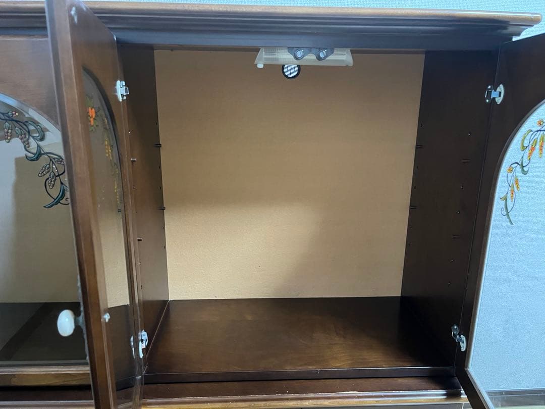 飛騨産業　キツツキ　穂高　木製キャビネット ガラス扉付き　USED 数日のみ