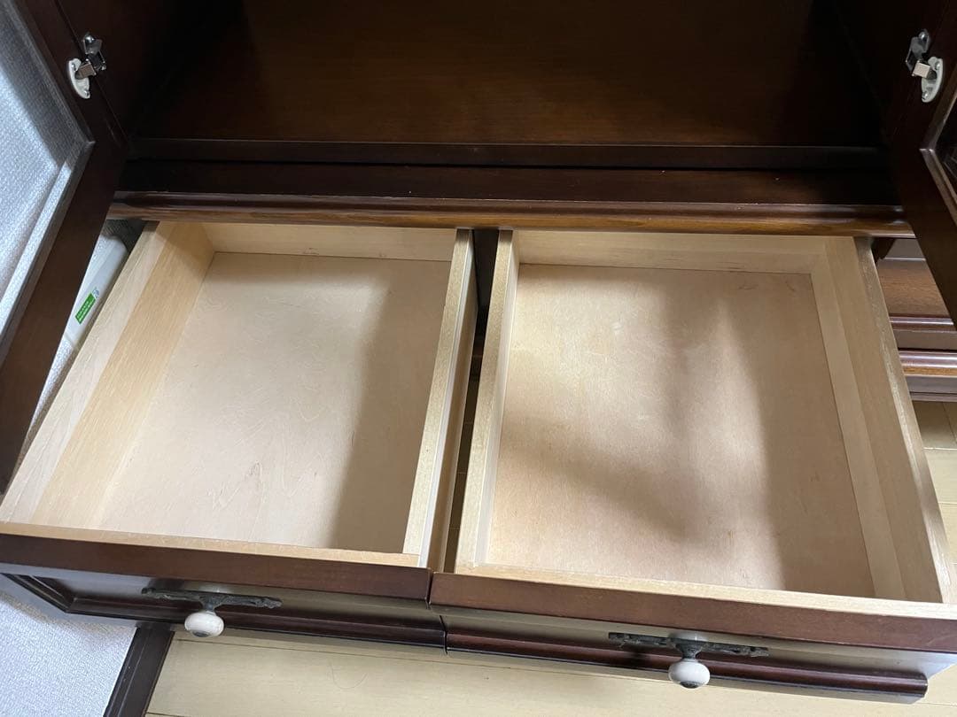 飛騨産業　キツツキ　穂高　木製キャビネット ガラス扉付き　USED 数日のみ