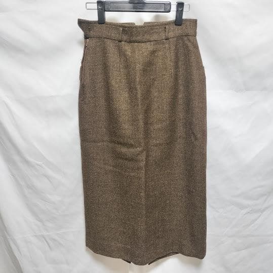 Christian Dior クリスチャンディオール ウールスカート　カーキ