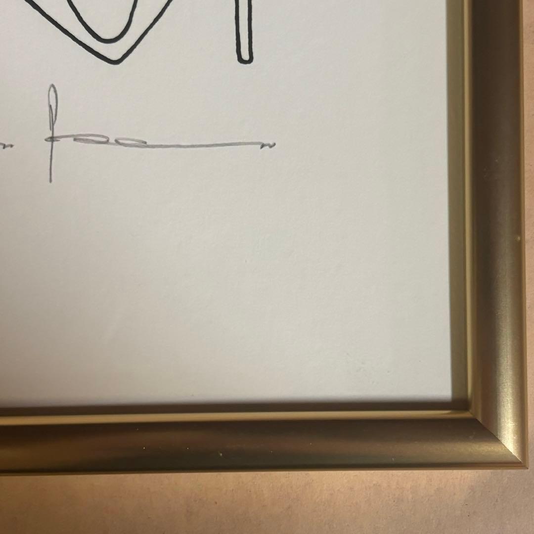 【希少】奇才のシューズデザイナー　ヤン・ヤンセン　直筆サイン付　靴デザイン画