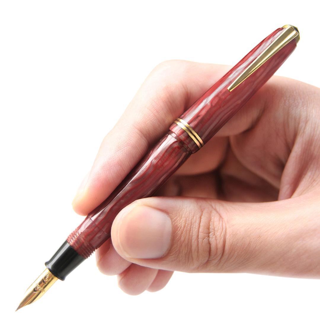 ミニ 万年筆 赤 日本製　50s　インキ止め式　（インク止め式）未使用