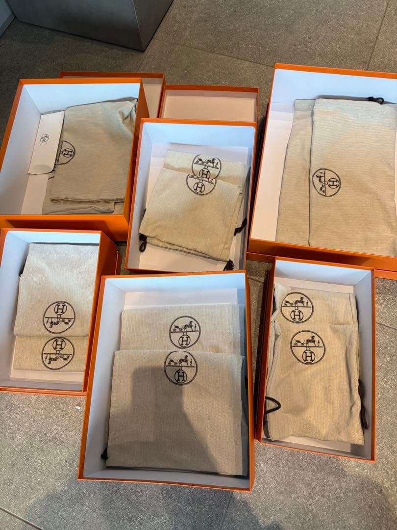 エルメス靴空箱、収納袋セットまとめ売り