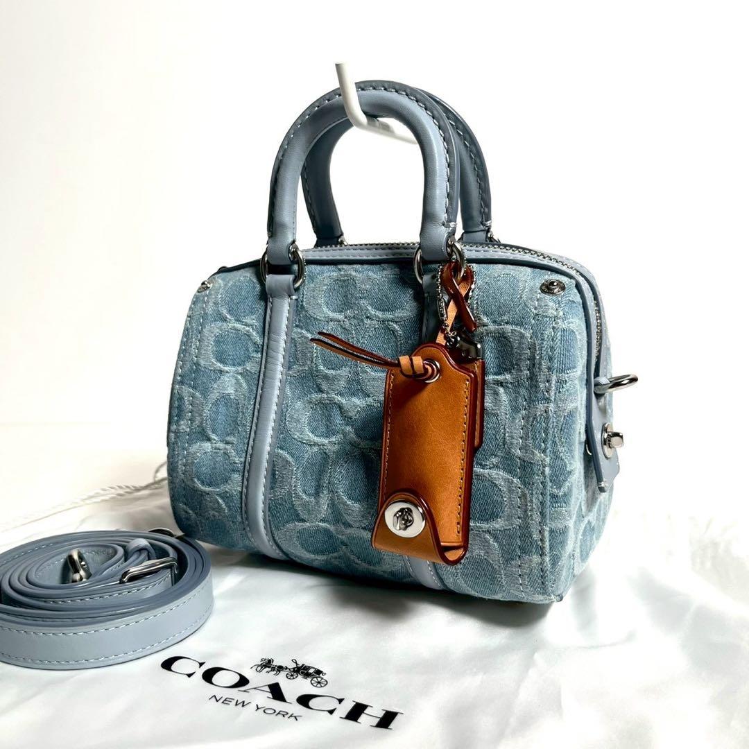 【未使用に近い✨】コーチ ルビー サッチェル18 デニム ショルダーバッグ