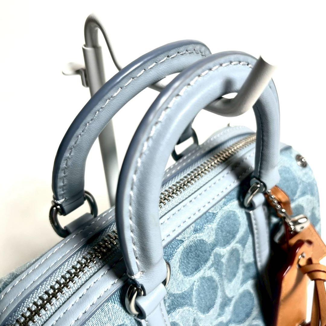 【未使用に近い✨】コーチ ルビー サッチェル18 デニム ショルダーバッグ