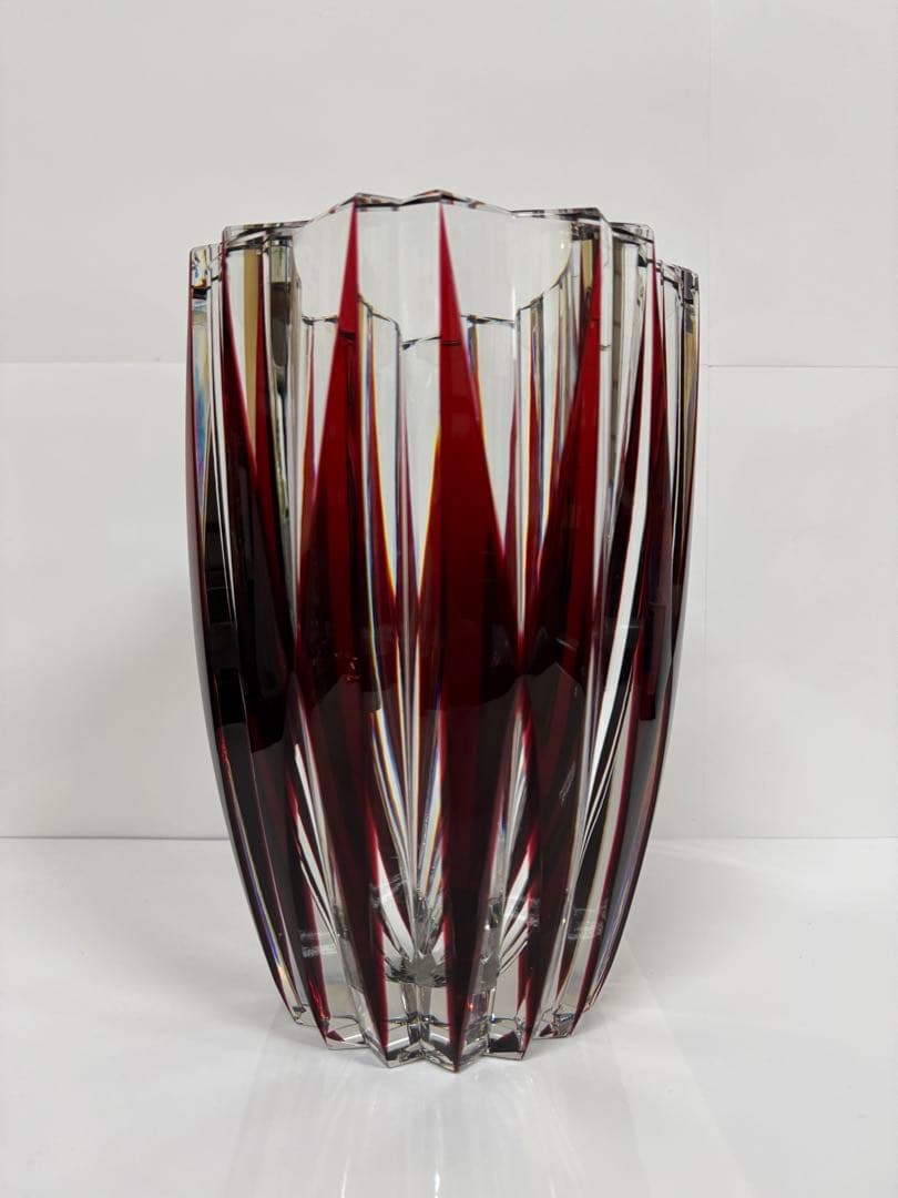 SAINT LOUIS サンルイ フランス製 花瓶 クリスタル フラワーベース