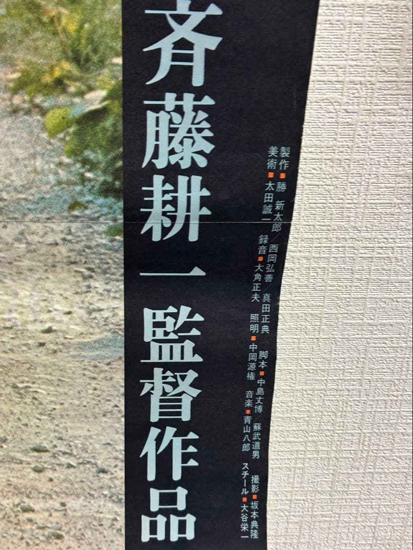 貴重■【当時物B2ポスター】1974年 無宿 /勝新太郎 高倉健