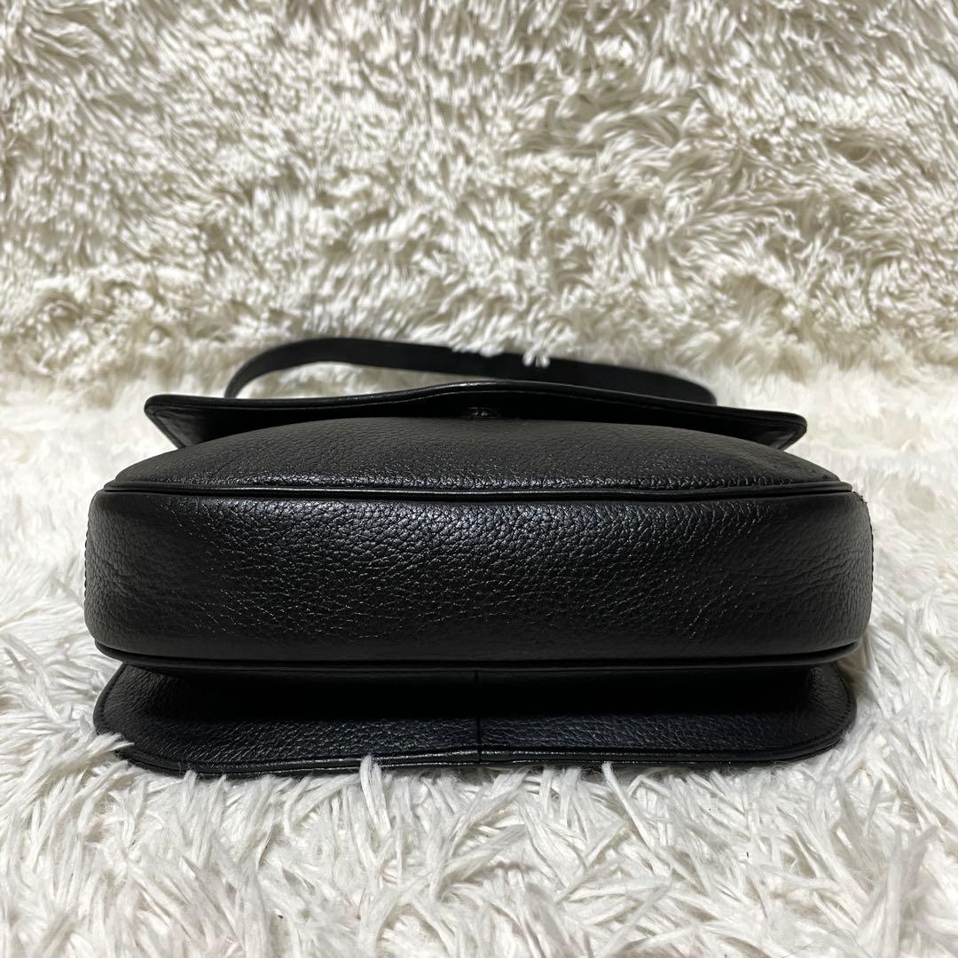【美品】Burberry バーバリー　ショルダーバッグ　オールレザー　ブラック