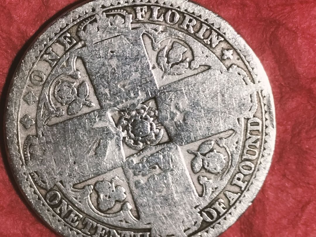 ◆レア度の高いw.wのサイン刻印の無い！●ゴッドレスフローリン銀貨 1849年