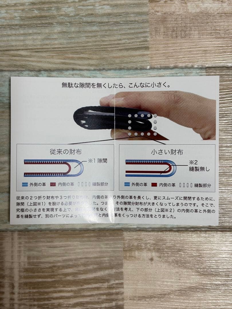 abrAsus 赤 三つ折り財布