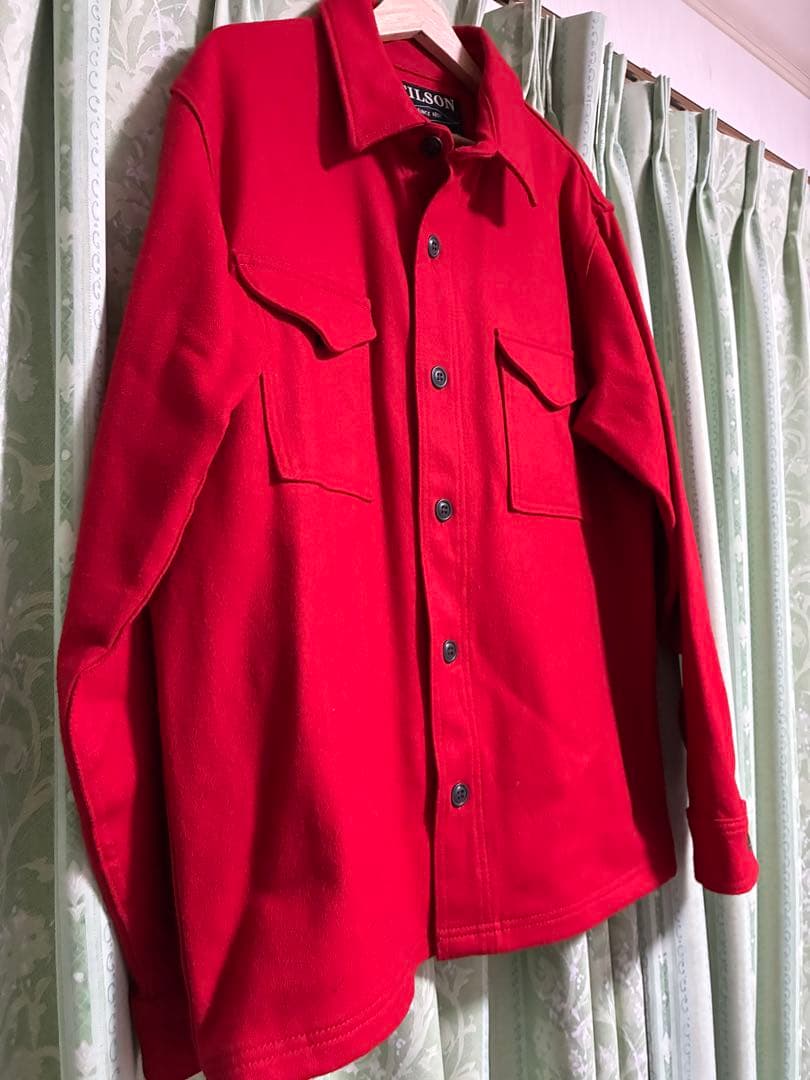 【USA製】FILSON フィルソン ウール シャツジャケット 赤 M CPO