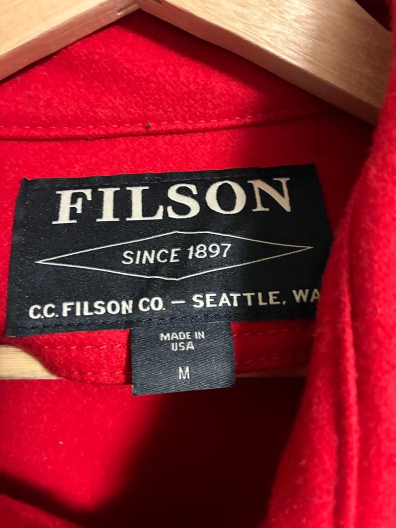 【USA製】FILSON フィルソン ウール シャツジャケット 赤 M CPO