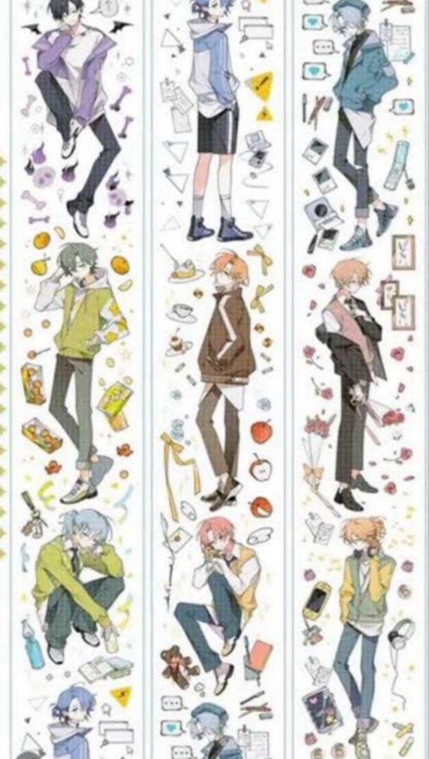 マスキングテープ　男の子7種各1ループ