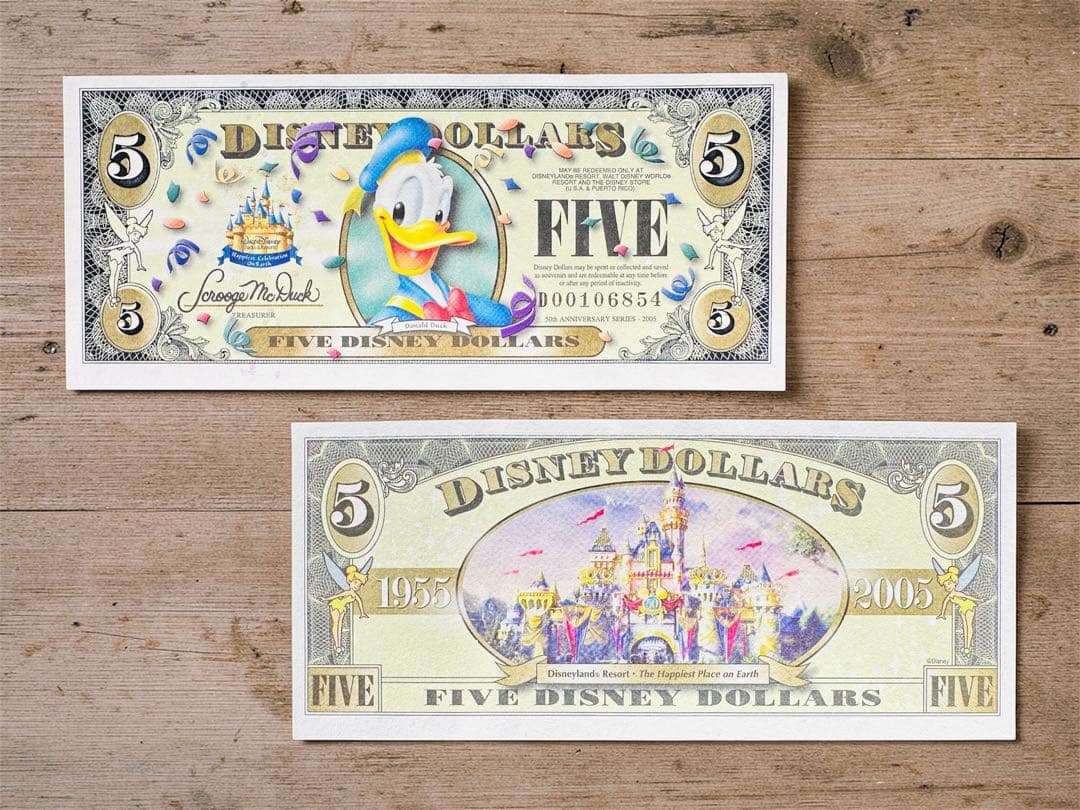 Disney Dollars ディズニーダラーズ 50周年記念 3枚セット