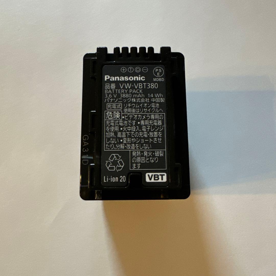 Panasonic VW-VBT380 バッテリーパック 3830mAh