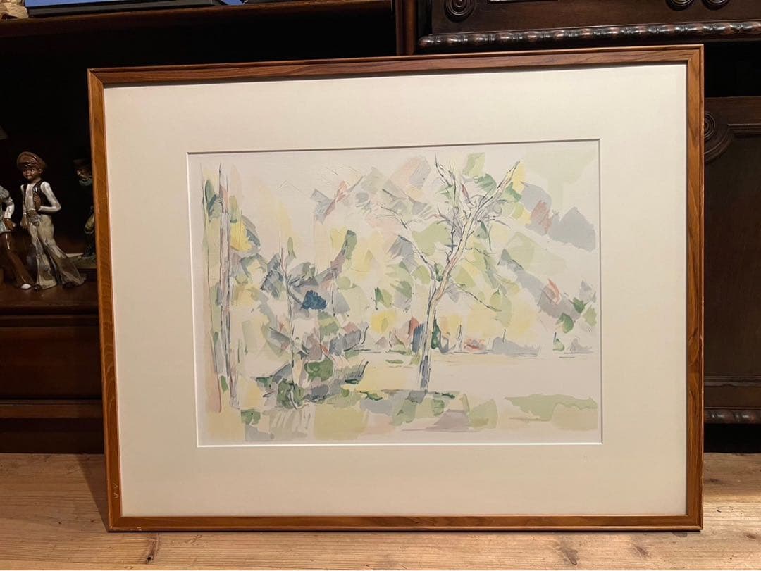 ポール•セザンヌ リトグラフ アート 絵画 インテリア 額縁