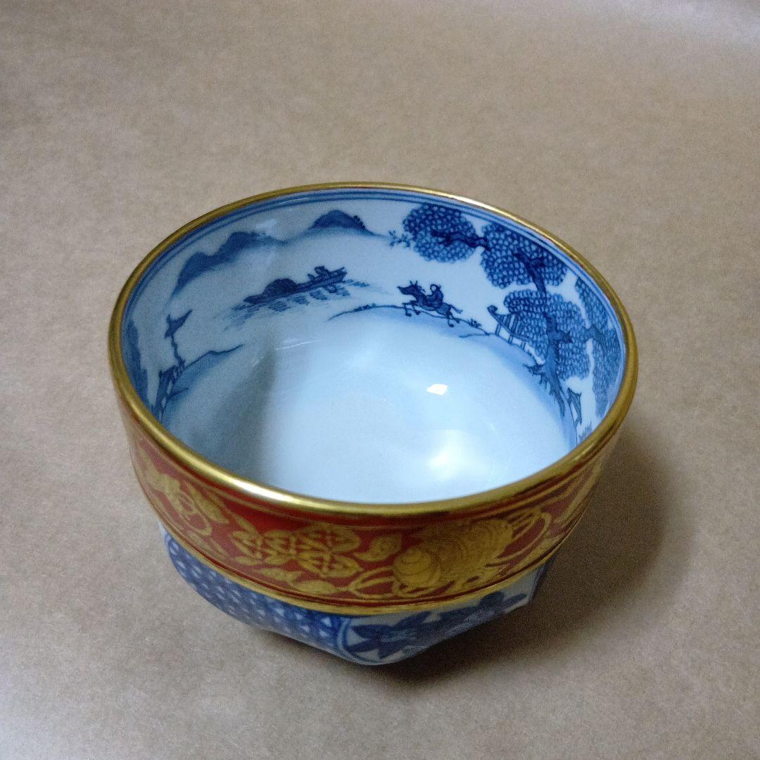 茶道具　金襴手祥瑞腰捻茶碗