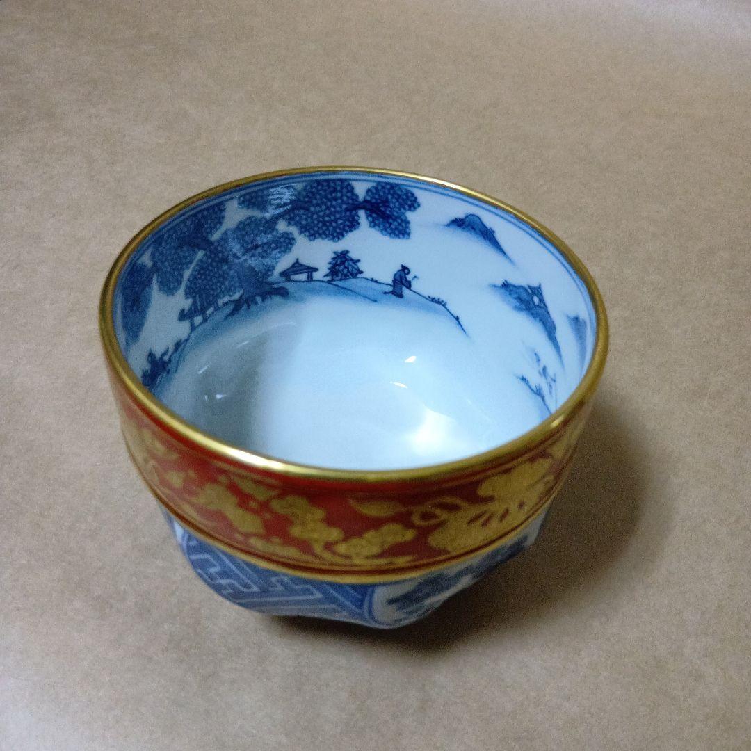 茶道具　金襴手祥瑞腰捻茶碗