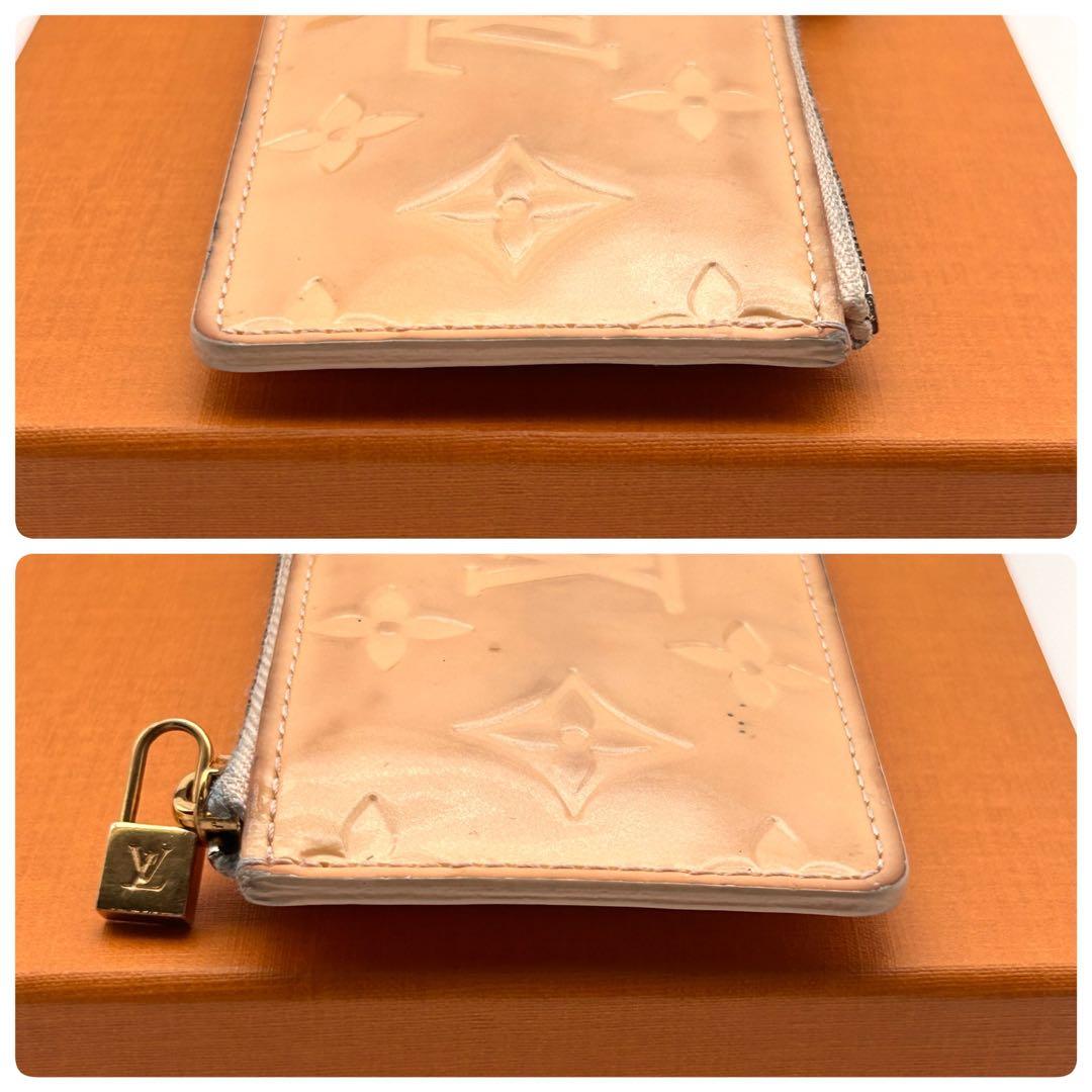 ルイヴィトン ケース ポシェットクレ ヴェルニ モノグラム ポーチ【良品】