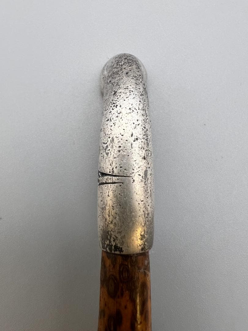 銀製　煙管　キセル　山風景図　赤銅金象嵌　銀細工　アンティーク　重量約32g