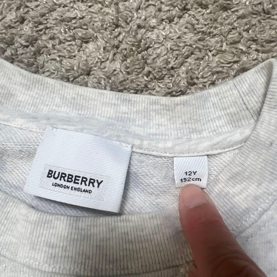BURBERRY グレー ストライプ トレーナー 12Y