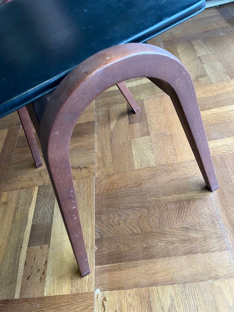 秋田木工 スツール 黒 2脚