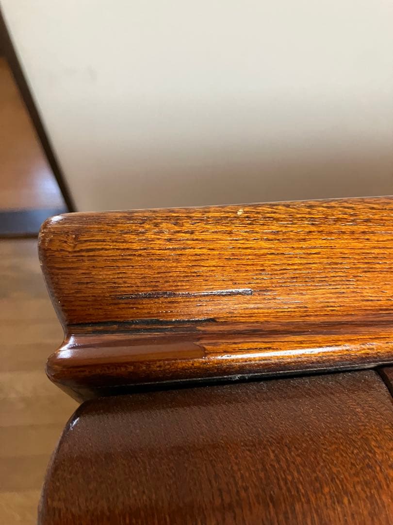 木製 彫刻入り 座卓テーブル