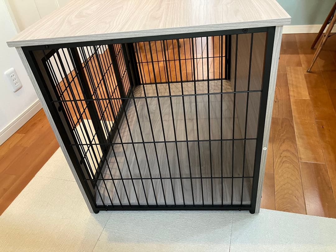 犬用ケージ 中型犬用 木製と金属製