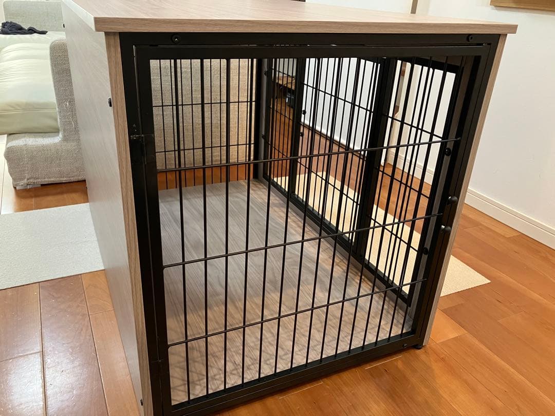 犬用ケージ 中型犬用 木製と金属製