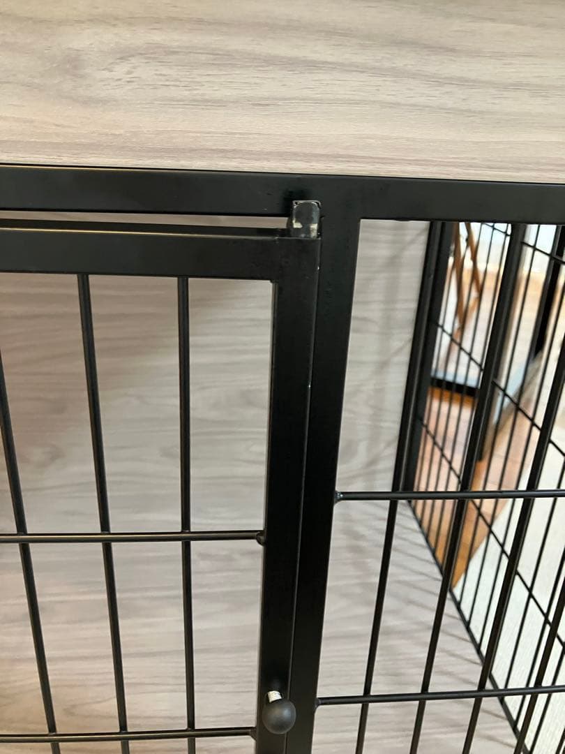 犬用ケージ 中型犬用 木製と金属製