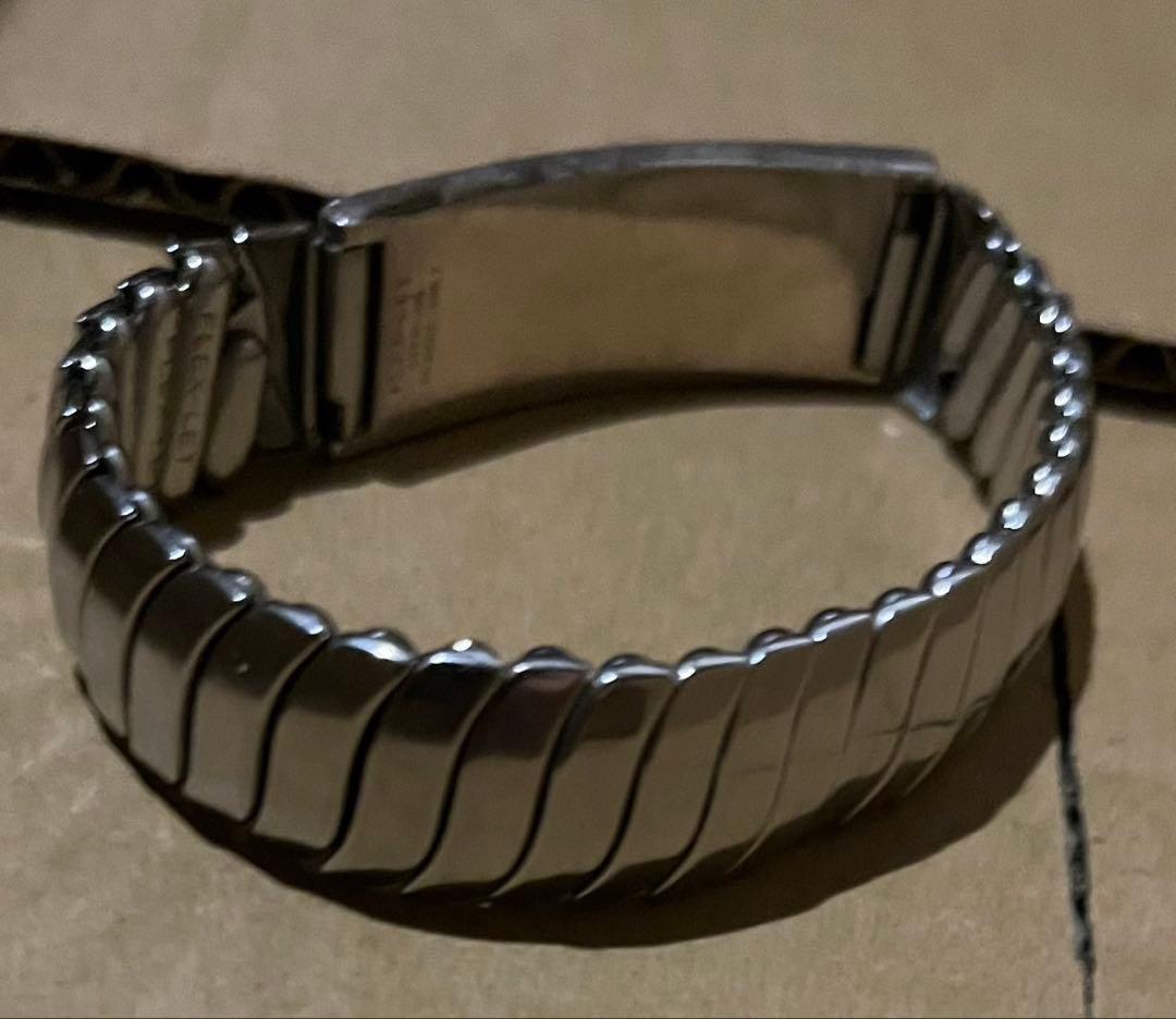 スウィートハート 蛇腹　IDプレート シルバーブレスレット