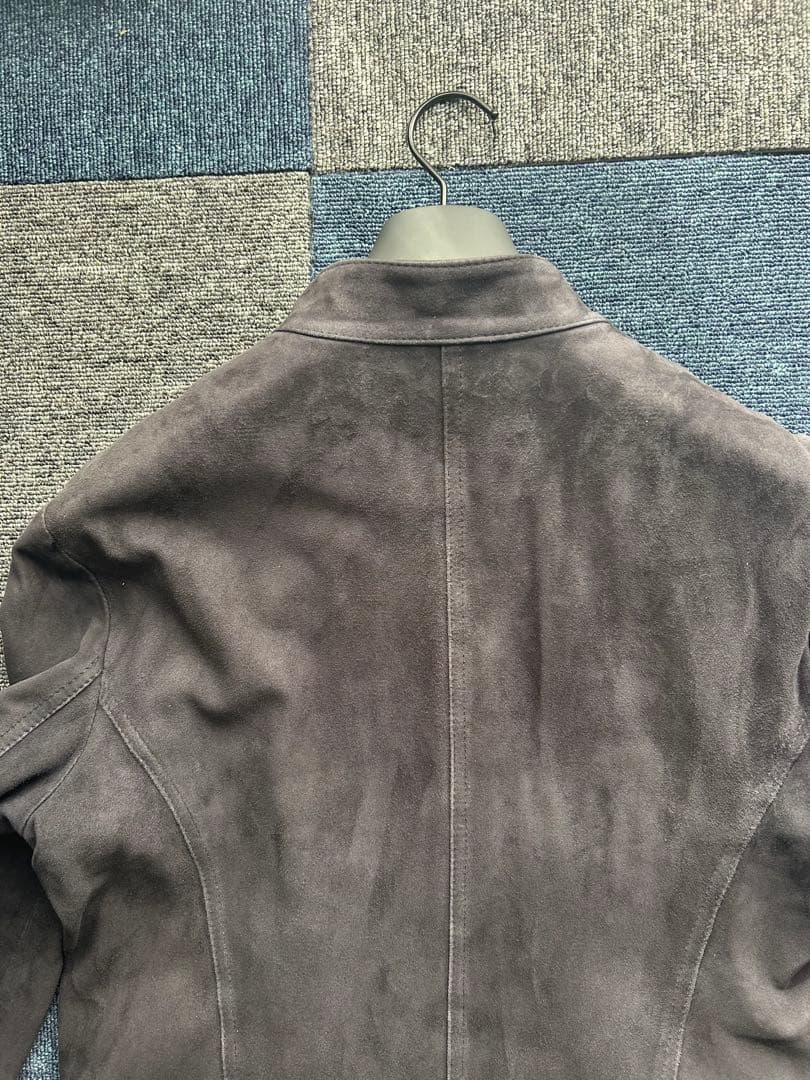 特価EMMETI/エンメティ　ゴートスエードシングルライダース46（M）ブラック