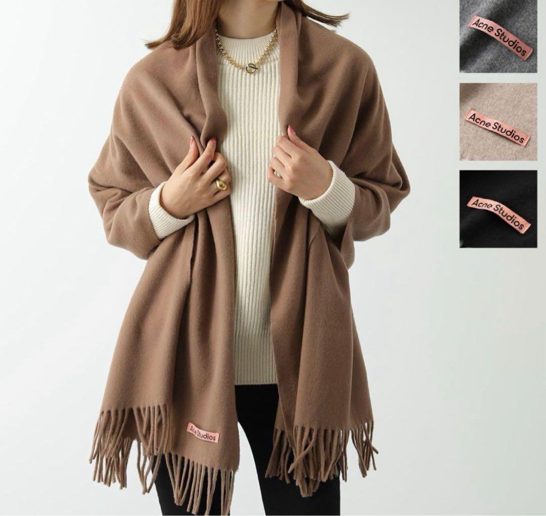 Acne Studios フリンジウールスカーフ ナロー