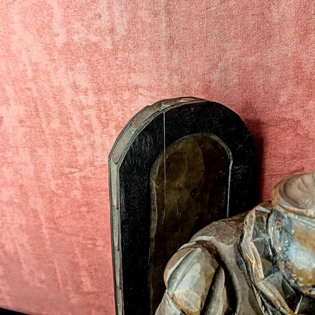 '60s スペイン◆ヴィンテージ◆木製 ブックエンド◆ドン・キホーテ◆手彫り