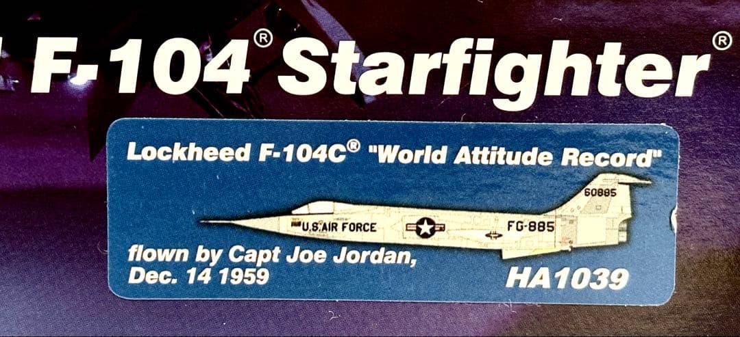ホビーマスター 1/72 Lockheed F-104C Starfighter