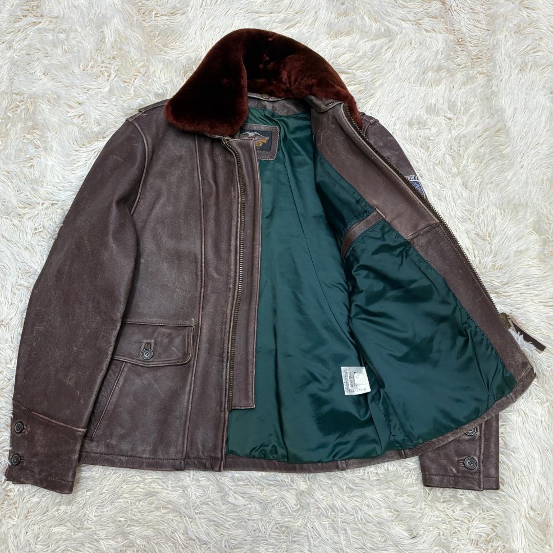 希少　ハーレーダビットソン　本革　レザージャケット ブラウン　L