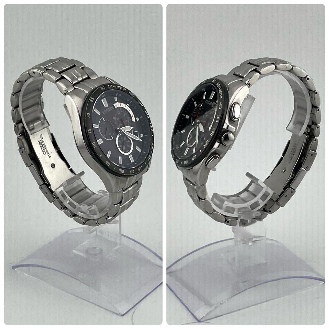 シチズン　エコドライブ　クロノグラフ　電波ソーラー　腕時計　動作未確認