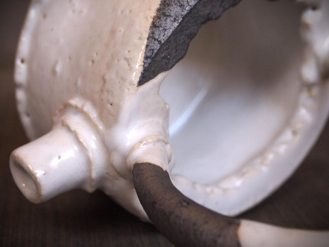 人気作家★石井隆寛【師：隠崎隆一】白釉手付酒注