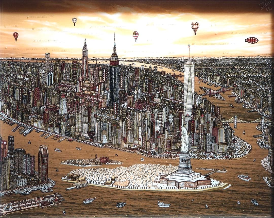 真作■ヨハンペラトーネル 版画 自由の女神■絵画 ジェームスリジィ ファジーノ